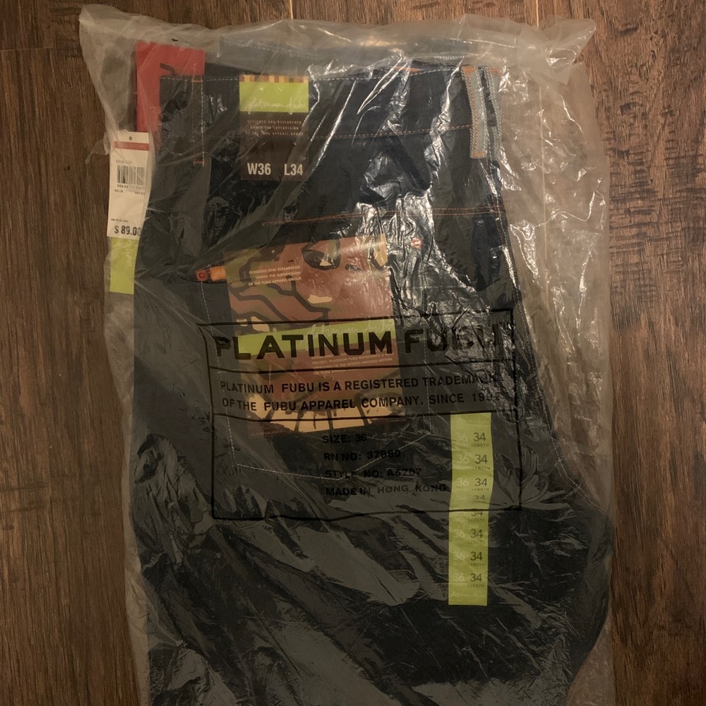 NEW Platinum FUBU Fat Albert size 36W 34L Jeans